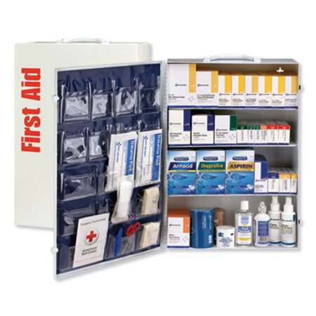 First Aid Only™ ANSI Class B+ 4 Shelf First Aid Station with Medications, 1437 Pieces