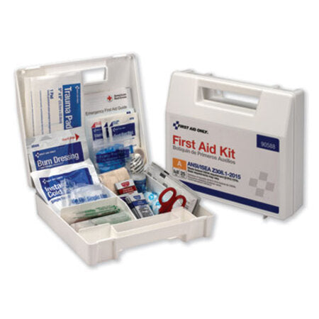 First Aid Only™ ANSI 2015 Compliant Class A Type I and II First Aid Kit for 25 People, 89 Pieces
