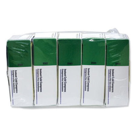 First Aid Only™ Instant Cold Compress, 5 Compress/Pack, 4" x 5", 5/Pack