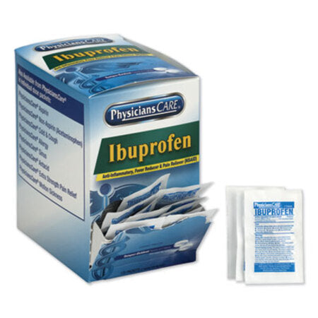 PhysiciansCare® Ibuprofen Pain Reliever, Two-Pack, 125 Packs/Box