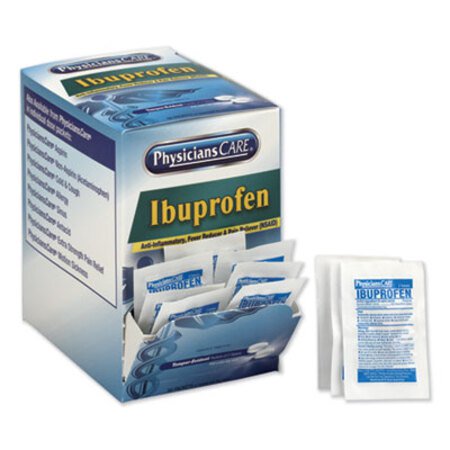 PhysiciansCare® Ibuprofen Medication, Two-Pack, 200mg, 50 Packs/Box