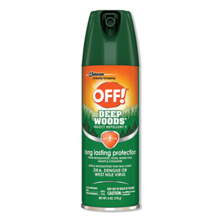 Off!® Deep Woods Insect Repellent, 6oz Aerosol, 12/Carton