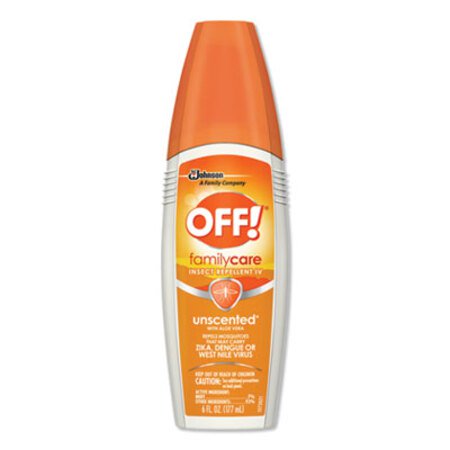 Off!® FamilyCare Unscented Spray Insect Repellent, 6 oz Spray Bottle, 12/Carton