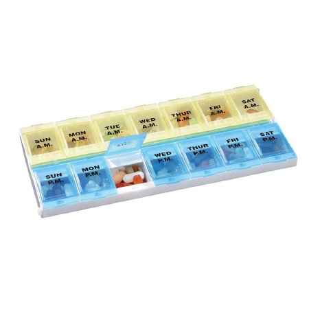 Apothecary Products Pill Organizer EZY Dose® Adult-Lock® 2X-Large 7 Day 2 Dose