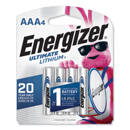 Energizer® Ultimate Lithium AAA Batteries, 1.5V, 4/Pack