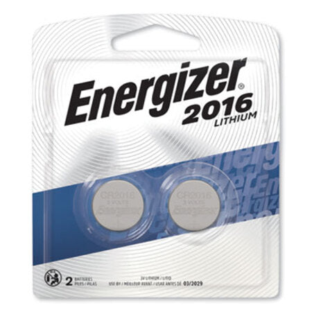 Energizer® 2016 Lithium Coin Battery, 3V, 2/Pack