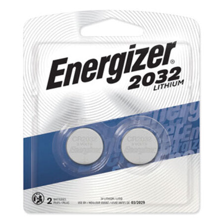 Energizer® 2032 Lithium Coin Battery, 3V, 2/Pack
