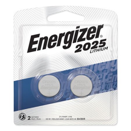 Energizer® 2025 Lithium Coin Battery, 3V, 2/Pack