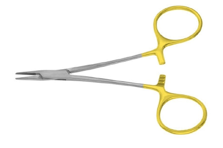 Miltex Needle Holder 4-3/4 Inch Length Delicate, Serrated Jaw Finger Ring Handle - M-633020-4892 - Each