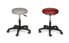 Hausmann Industries Exam Stool Economy Backless Pneumatic Height Adjustment / Hand Operated 5 Casters Forest Green