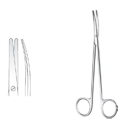 Dissecting Scissors Padgett® Metzenbaum 7 Inch Length Stainless Steel / Tungsten Carbide NonSterile Curved Blade