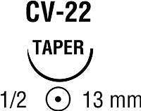 Suture with Needle Biosyn Absorbable Uncoated Violet Suture Monofilament Polyester Size 5 - 0 30 Inch Suture 1-Needle 13 mm Length 1/2 Circle Taper Point Needle
