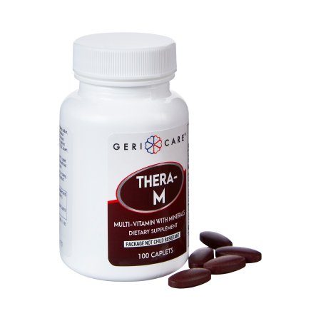 Multivitamin Supplement with Minerals Geri-Care Caplet 100 per Bottle