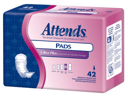 Attends Healthcare Products Bladder Control Pad Attends® 14-1/2 Inch Length Moderate Absorbency Polymer Core One Size Fits Most Adult Unisex Disposable - M-633845-3090 - Case of 168