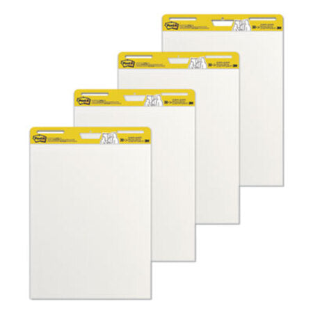 Post-it® Easel Pads Super Sticky Self-Stick Easel Pads, 25 x 30, White, 30 Sheets, 4/Carton
