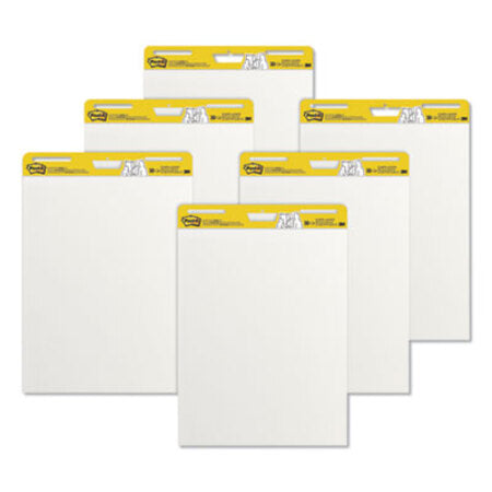 Post-it® Easel Pads Super Sticky Self-Stick Easel Pads, 25 x 30, White, 30 Sheets, 6/Carton