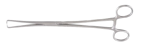 Miltex Tenaculum Forceps Miltex® Braun 10 Inch Length OR Grade German Stainless Steel NonSterile Ratchet Lock Finger Ring Handle Straight Squared 1 X 1 Atraumatic Prongs - M-634101-2713 - Each