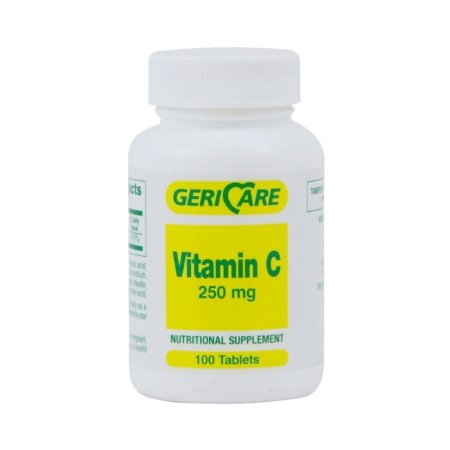 Vitamin C Supplement Geri-Care Ascorbic Acid 250 mg Strength Tablet 100 per Bottle