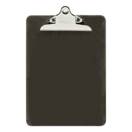 Universal® Plastic Clipboard w/High Capacity Clip, 1", Holds 8 1/2 x 12, Translucent Black