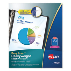 Avery® Top-Load Poly Sheet Protectors, Heavy Gauge, Letter, Diamond Clear, 100/Box