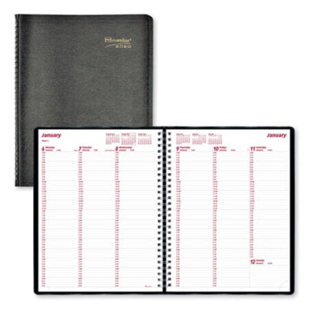 Brownline® Essential Collection Weekly Appointment Book, 11 x 8.5, Black, 2021