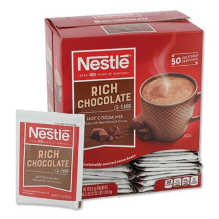 Nestle® Hot Cocoa Mix, Rich Chocolate, .71oz, 50/Box