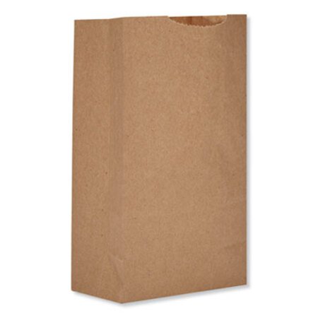 General Grocery Paper Bags, 52 lbs Capacity, #2, 4.3"w x 2.44"d x 7.88"h, Kraft, 500 Bags