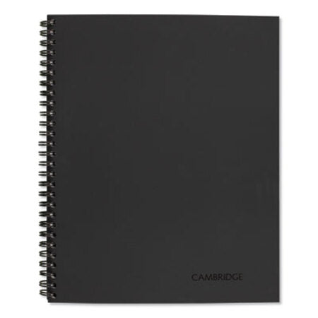 Cambridge® Wirebound Guided Business Notebook, Action Planner, Dark Gray, 11 x 8.5, 80 Sheets
