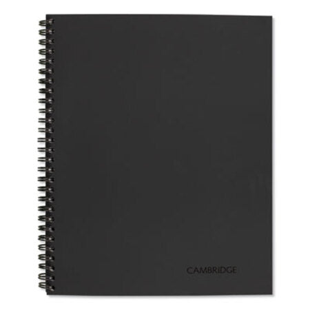 Cambridge® Wirebound Guided Business Notebook, QuickNotes, Dark Gray, 11 x 8.5, 80 Sheets