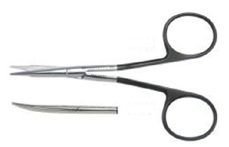 Miltex Scissors Padgett® SuperCut Jabaley 4-1/2 Inch Length OR Grade German Stainless Steel NonSterile Finger Ring Handle Curved Blade Semi Sharp - M-637363-4422 - Each