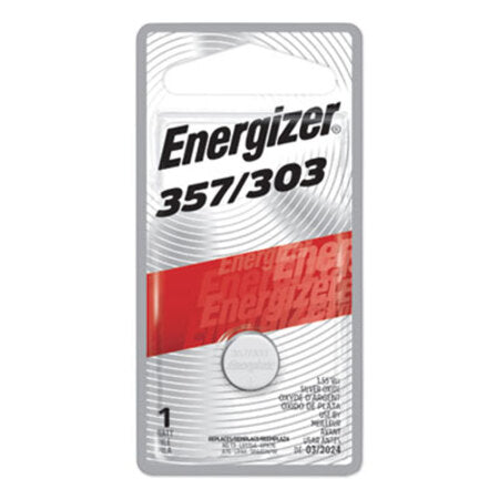 Energizer® 357/303 Silver Oxide Button Cell Battery, 1.5V