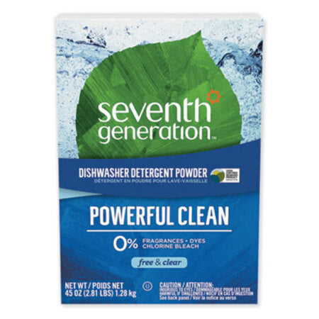 Seventh Generation® Automatic Dishwasher Powder, Free and Clear, 45oz Box