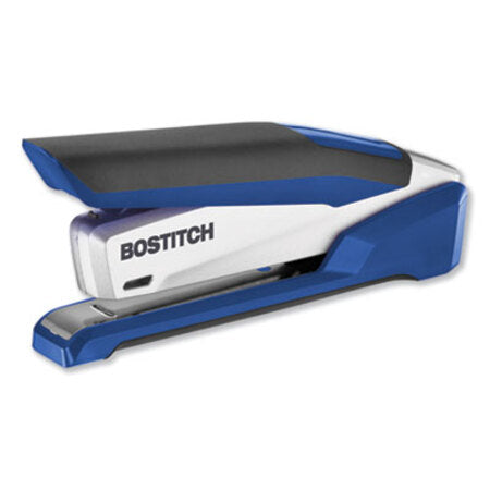 Bostitch® InPower Spring-Powered Premium Desktop Stapler, 28-Sheet Capacity, Blue/Silver