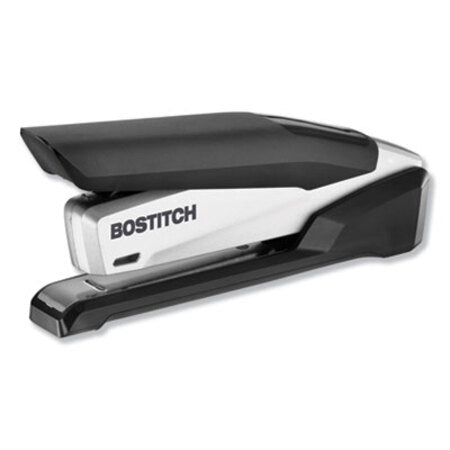 Bostitch® InPower Spring-Powered Premium Desktop Stapler, 28-Sheet Capacity, Black/Silver