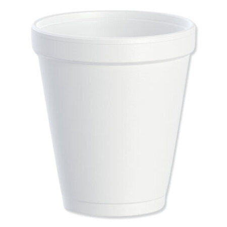Dart® Foam Drink Cups, 8oz, White, 25/Bag, 40 Bags/Carton