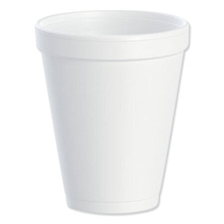 Dart® Foam Drink Cups, 10oz, White, 25/Bag, 40 Bags/Carton