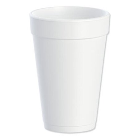 Dart® Foam Drink Cups, 16oz, White, 25/Bag, 40 Bags/Carton