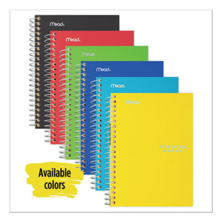 Five Star® Wirebound Notebook, 1 Subject, College Rule, Assorted Color Covers, 7 x 4.38, 100 Sheets