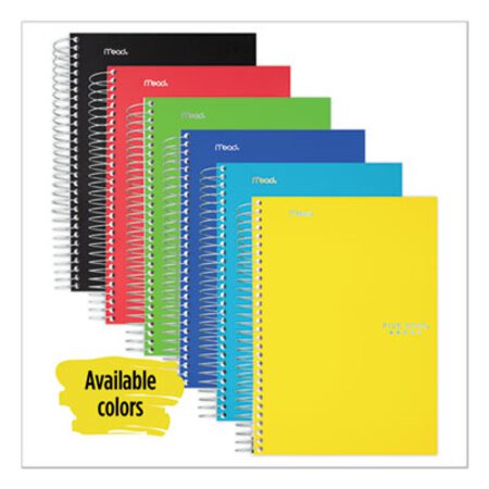 Five Star® Wirebound Notebook, 2 Subjects, College Rule, Assorted Color Covers, 9.5 x 6.5, 100 Sheets