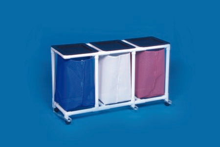 IPU Triple Hamper with Bags Standard 4 Casters 39 gal. - M-639332-3193 - Each