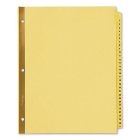 Avery® Preprinted Laminated Tab Dividers w/Gold Reinforced Binding Edge, 31-Tab, Letter