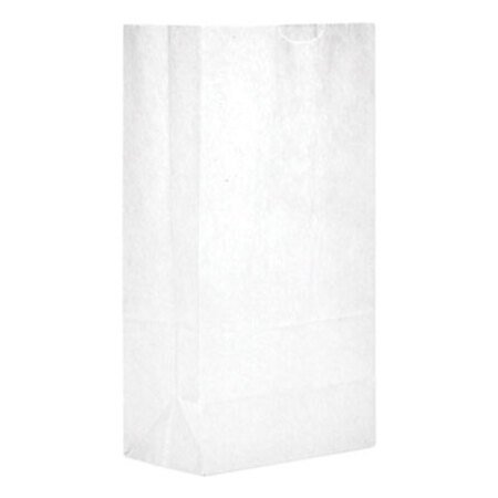 General Grocery Paper Bags, 35 lbs Capacity, #5, 5.25"w x 3.44"d x 10.94"h, White, 500 Bags