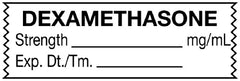 United Ad Label Drug Label UAL™ Anesthesia Label Dexamethasone Strength_mg/mL Exp Dt Tm White 1/2 X 1-1/2 Inch - M-639991-3086 - Roll of 1