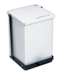 Detecto Scale Trash Can Detecto® 48 Quart Square White Baked Epoxy Steel Step On - M-641150-2083 - Each