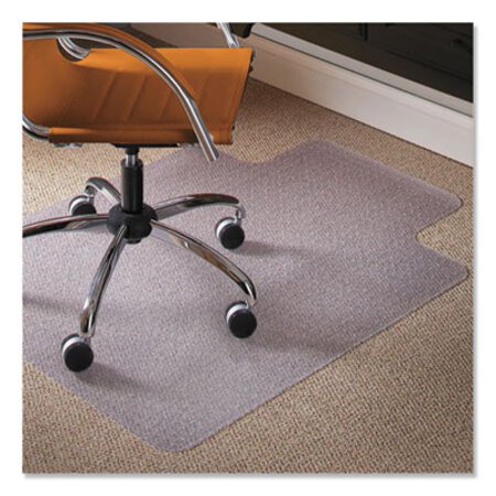 ES Robbins® Natural Origins Chair Mat with Lip For Carpet, 45 x 53, Clear