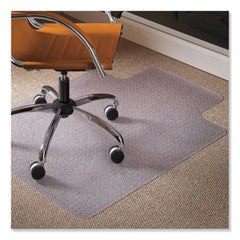 ES Robbins® Natural Origins Chair Mat with Lip For Carpet, 36 x 48, Clear