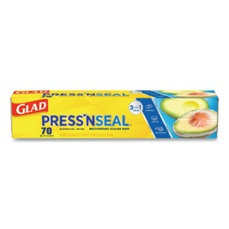 Glad® Press'n Seal Food Plastic Wrap, 70 Square Foot Roll, 12/Carton