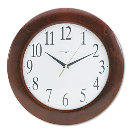 Howard Miller® Corporate Wall Clock, 12.75" Overall Diameter, Cherry Case, 1 AA (sold separately)