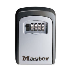 Master Lock® Locking Combination 5 Key Steel Box, 3 1/4w x 1 1/2d x 4 5/8h, Black/Silver