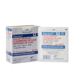 Derma Sciences Gauze Sponge Ducare Cotton 12-Ply 4 X 4 Inch Square Sterile